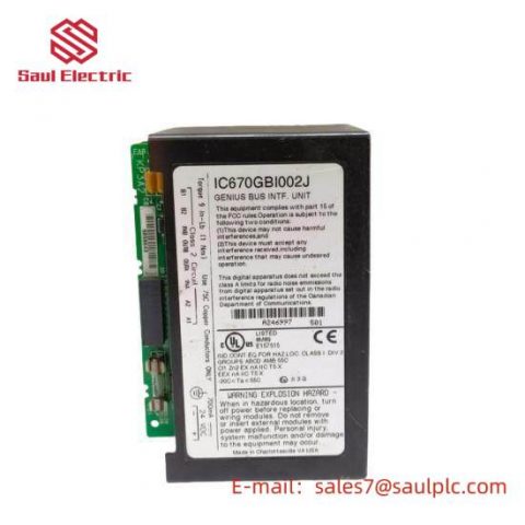 GE IC670GBI002 Field I/O Control Bus Interface Unit