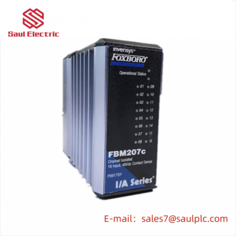 FOXBORO FBM207C P091GY: 16 Channel 48Vdc Contact Input Interface Module