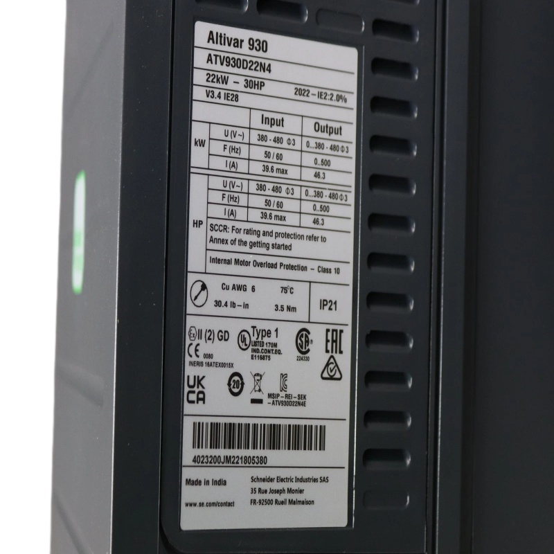 Schneider ATV930D22N4 088335 Schneider ATV930D22N4 088335